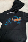 "The Otter" Black/Blue Hoodie