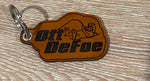 Otter Leather Engraved Keychain